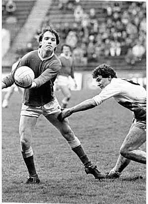 Michael Burns pictured playing with Cork against Kildare in a league game in February 1984.