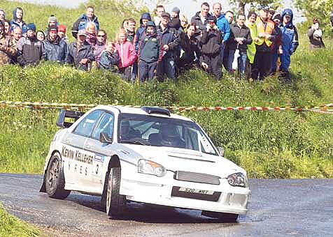 Top-four finish: Clonakiltys Kevin Kelleher (Subaru WRC)  finished fourth in the Deebert House Hotel Circuit of Munster Rally.    