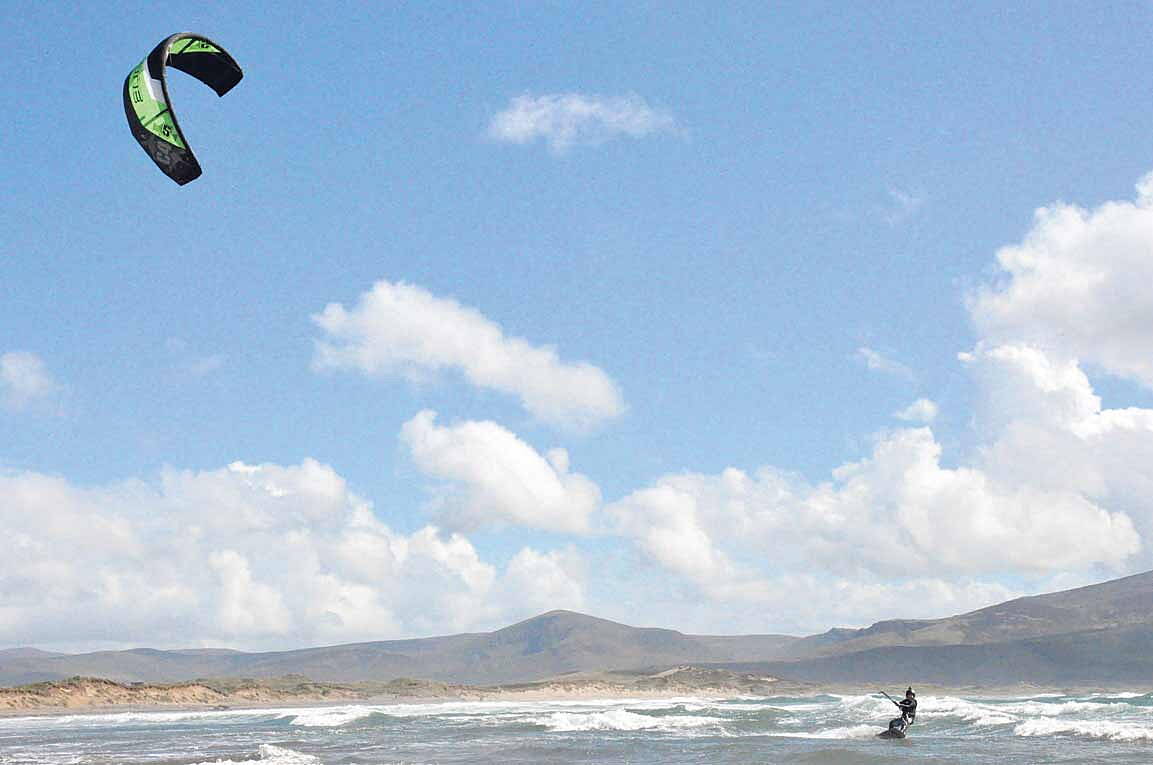 Flying high: Darragh OBrien, from Durrus, started kitesurfing last year and has made great strides since.