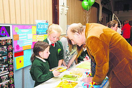 Pictured at the Primary Schools Science of Life Fair, run by the West Cork Education Centre, Dunmanway, were organisers and guests  from left  Noel Coakley, management committee member, West Cork Education Centre; Dympna Daly, chairperson, do; Michael 