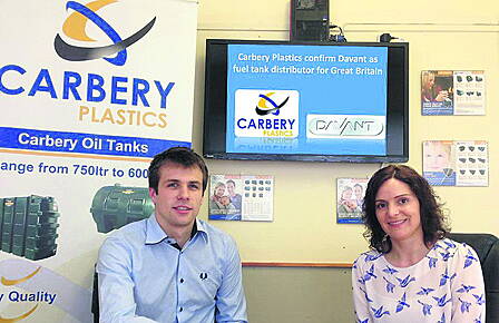 Cal McCarthy (left), who is in charge of operations and new product development at Carbery Plastics, Clonakilty, pictured with Jill Turner, sales co-ordinator.