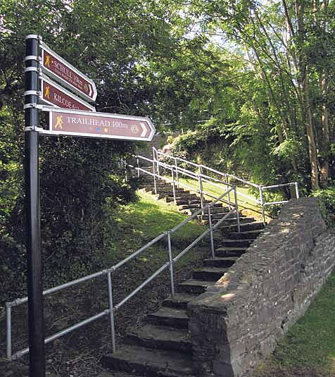 Some of the new Fastnet Trails signposts in Ballydehob