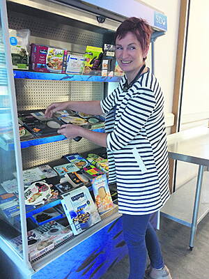 BIM Seafood Technologist Aileen Deasy with some of the products in the display area