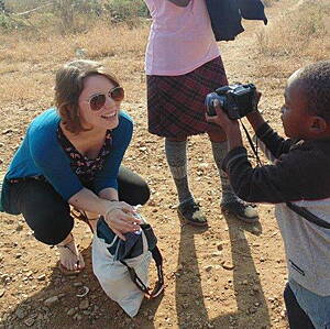 Casey on a class trip to South Africa last year.