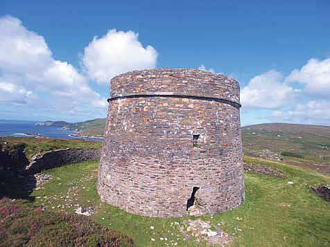 One of the two Martello Towers on Bere Island.