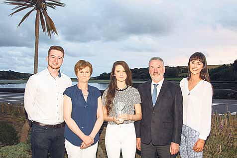 Family occasion: Celtic Ross West Cork Youth Sports Star quarterly award winner Maria Nagle, centre, pictured with, from left, her brother Peter, parents Mary and John and her sister Fiona. Her brother James is missing from the photo.
