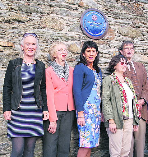 At the unveiling of a plaque in memory of botanist Ellen