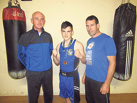 Boxing clever: Head coach Andy Kerins, Stefen ONeill and Andrew Desmond of Bantry Boxing Club.