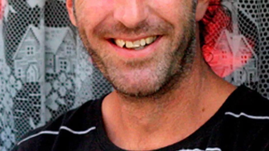 Jason set to paddle with no canoe Image