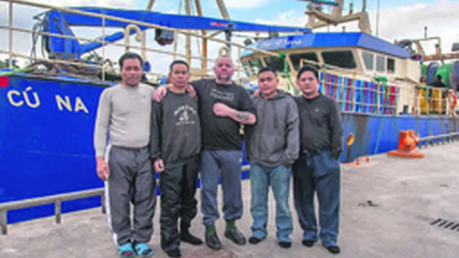 Irish trawler plucks five from life raft Image