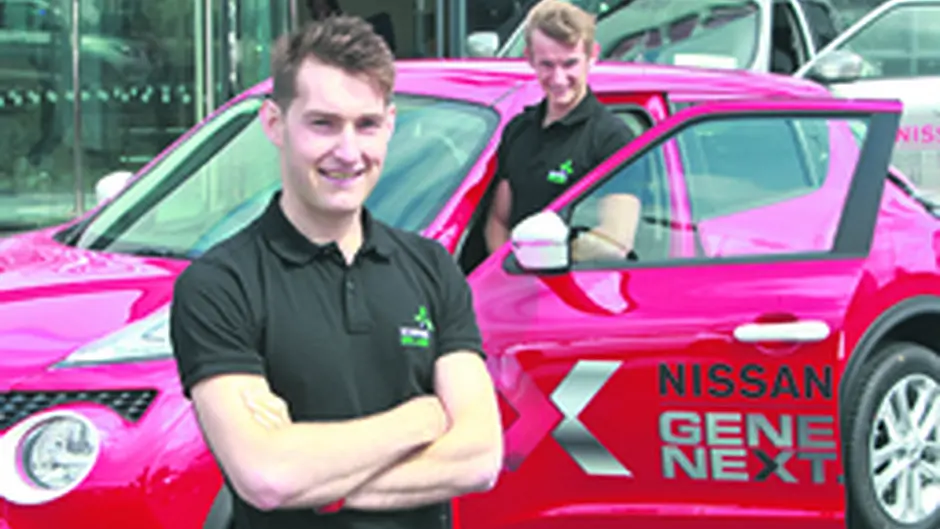 New wheels: Nissan Generation Next ambassador Paul O&rsquo;Donovan picked up the keys for his new Nissan Qashqai in Image
