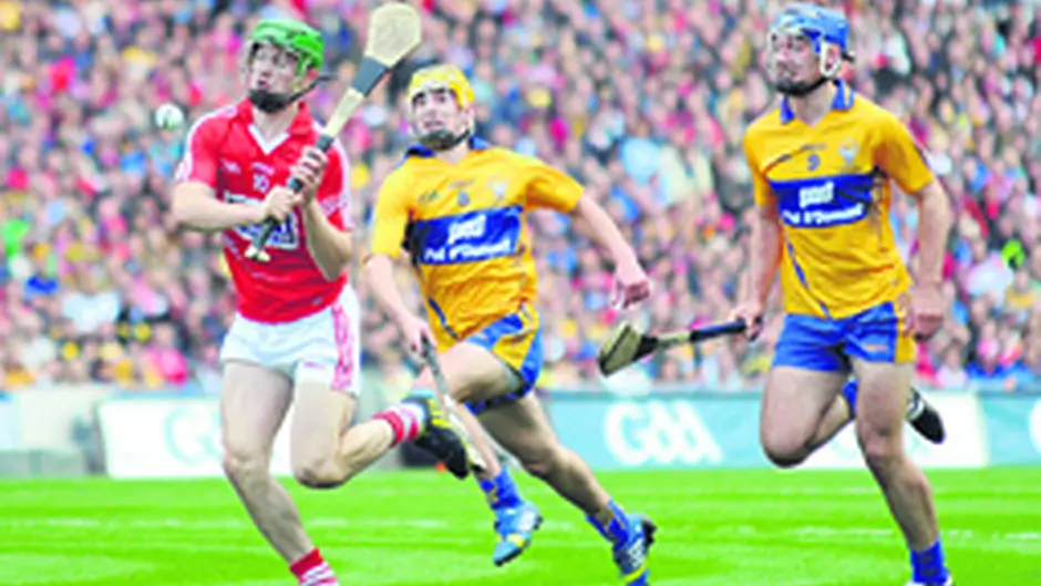 Danger man: Cork&rsquo;s Seamus Harnedy in action against Clare in the 2013 All-Ireland senior hurling final.

BY TOM LYONS Image