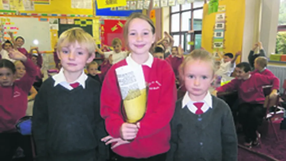 Beara children find 13 year old message in a bottle from US Image