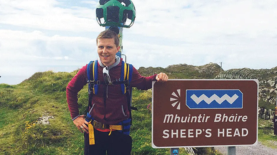 Google Trekkers showing their strength on the Sheeps Head Image