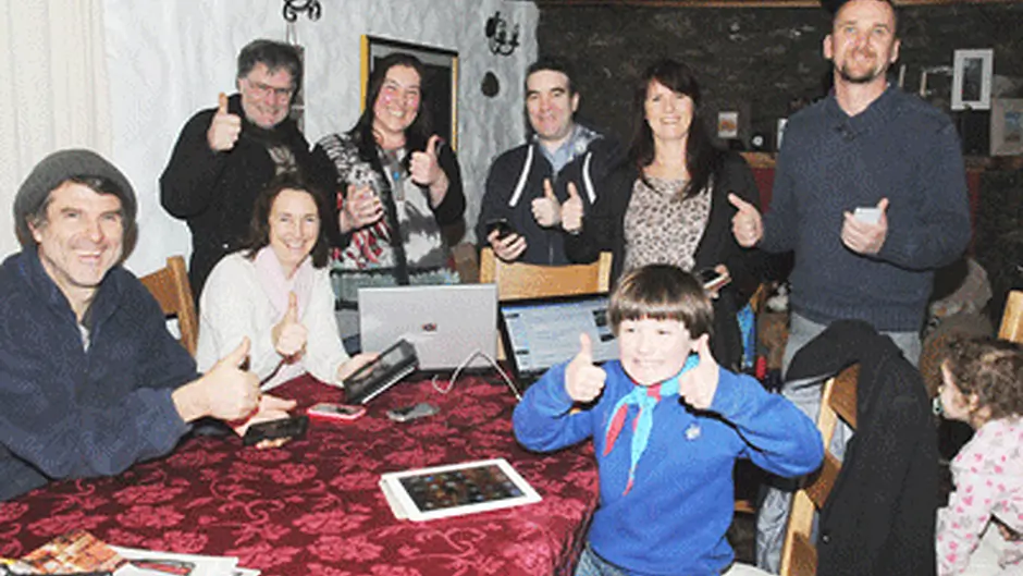Neighbours gather to thank Digital Forge for connection Image