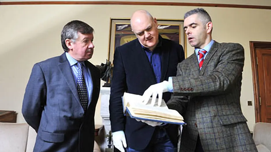 Boole tickles Briains fancy on visit to UCC Image