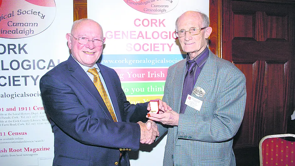 Bills honorary award for work on Genealogy of Generations Image