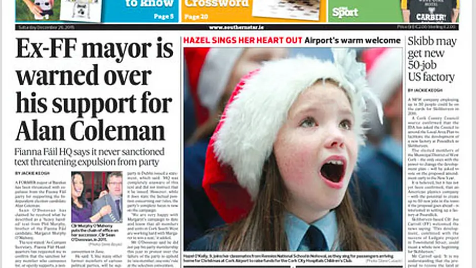 In this week's Southern Star OUT WEDNESDAY Image