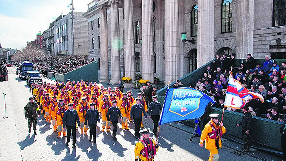 Local lifeboat crews take part in Easter Sunday commemoration Image