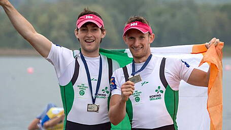 Gary and Paul O'Donovan win their heat at European Rowing Championships today Image