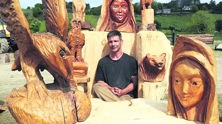 Nathan's wooden sculptures ‘release the sunlight' Image