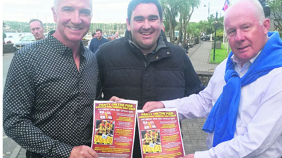 Ruth's timely interception  of three soccer legends! Image