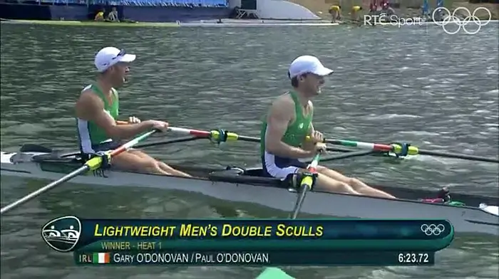 VIDEO: Gary and Paul O'Donovan win their heat in Rio Image