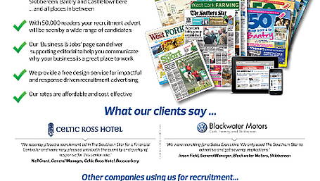 If your business needs to recruit from West Cork...talk to us! Image