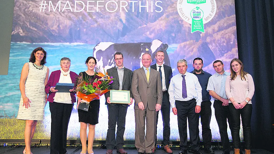 Local winners at milk quality awards night Image
