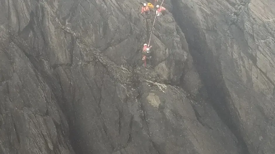 RNLI lifeboat in cliff rescue at Dursey Sound today Image