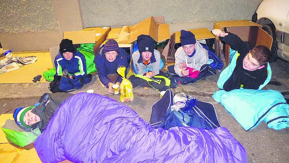 Ballinascarthy teens did 'sleepout' for charity Image