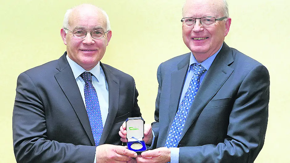 Billy awarded  gold medal  by Teagasc Image