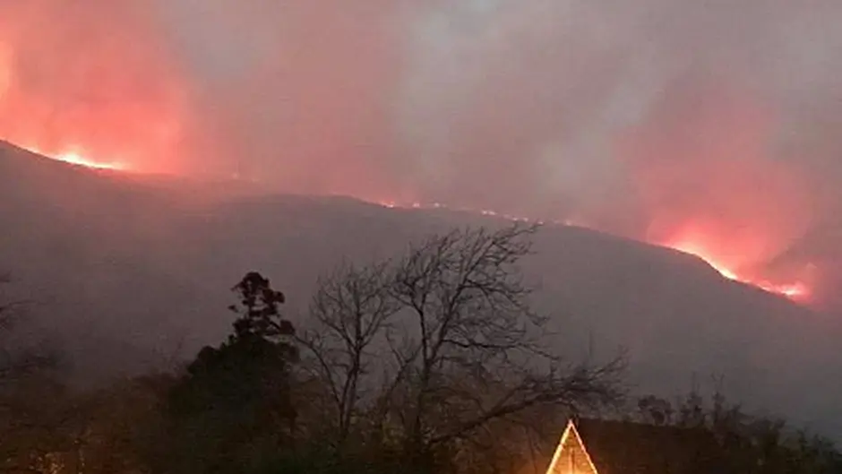 Fire threatens forestry at Gougane Barra Image