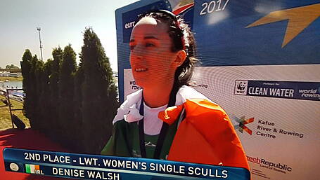 VIDEO: Watch Denise Walsh win silver at the European Rowing Championships Image