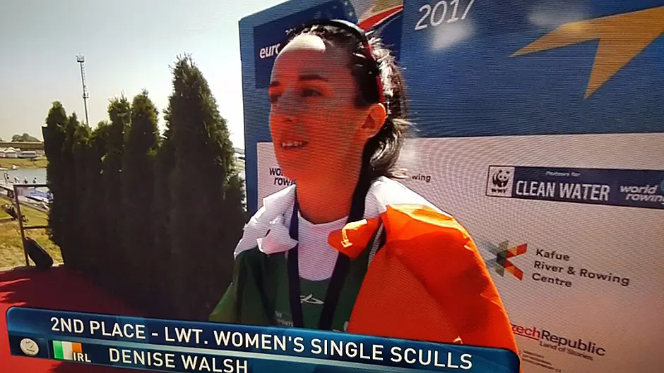 VIDEO: Watch Denise Walsh win silver at the European Rowing Championships Image