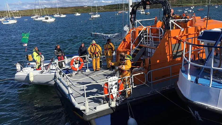 Baltimore RNLI bring 13 Fastnet Race crew safely to shore Image
