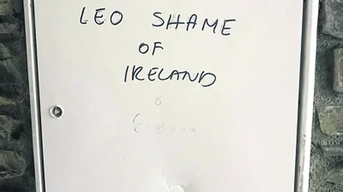 Anger as Taoiseach targeted in homophobic graffiti Image