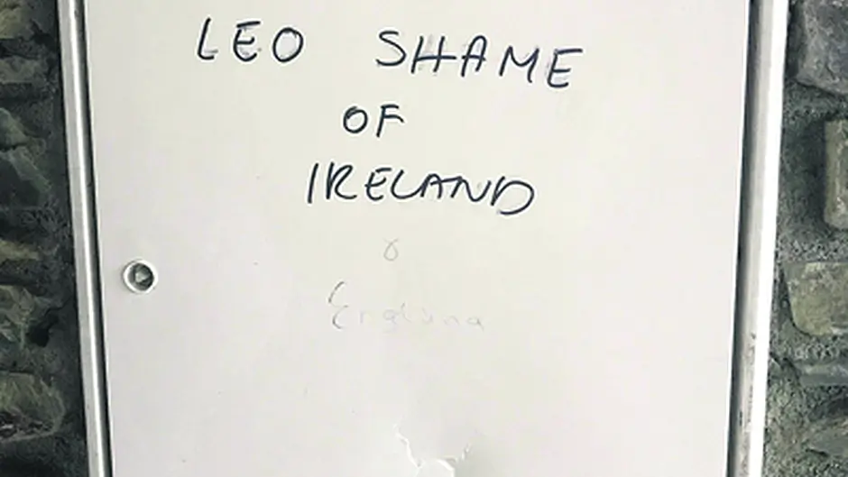 Anger as Taoiseach targeted in homophobic graffiti Image