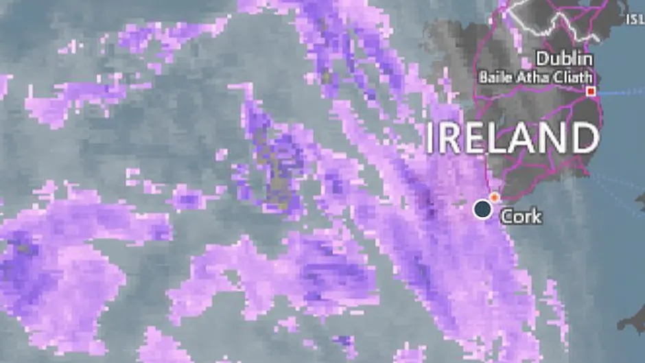 Orange weather warning issued by Met Eireann Image