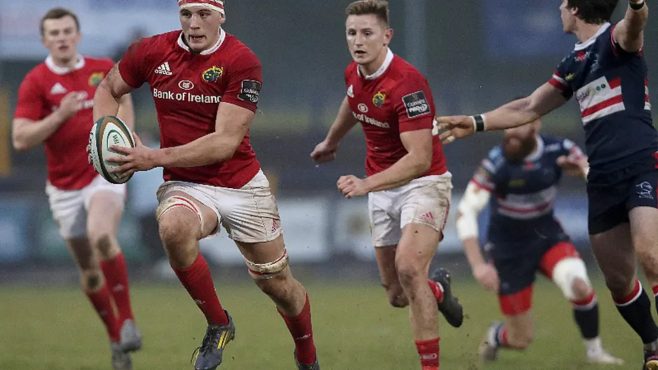 Watch Gavin Coombes score a try for Munster A in British & Irish Cup win Image