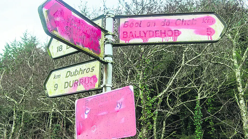 Mystery surrounds four vandalised roadsigns Image