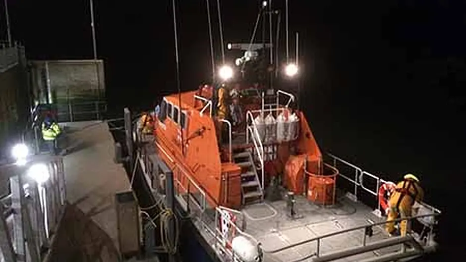 BREAKING: Baltimore Lifeboat helps bring injured fisherman to shore Image