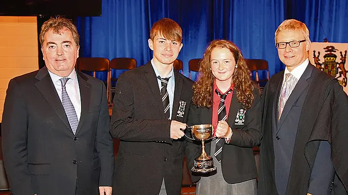 Inspiring address by top businessman  at Bandon Grammar School awards Image