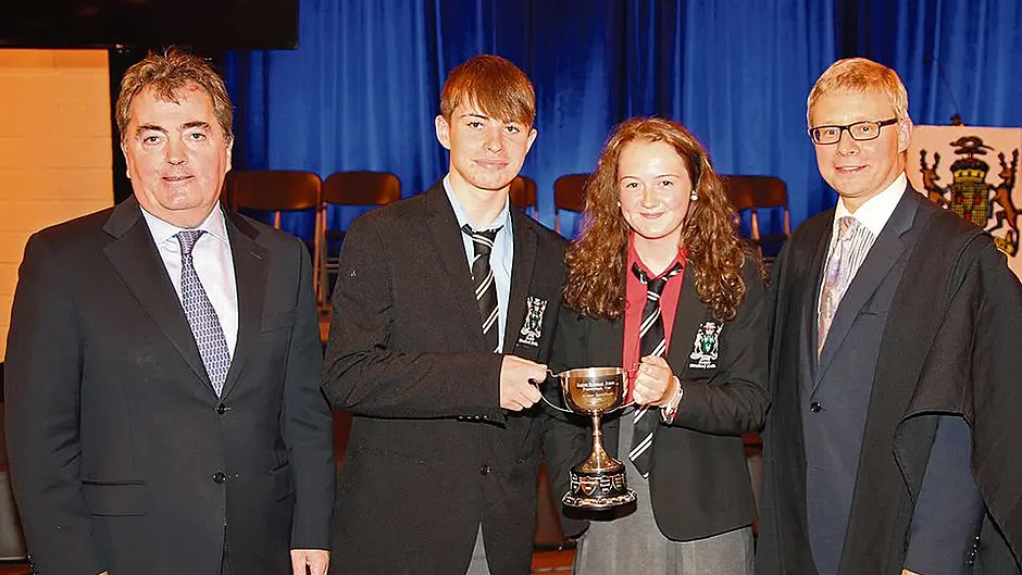 Inspiring address by top businessman  at Bandon Grammar School awards Image
