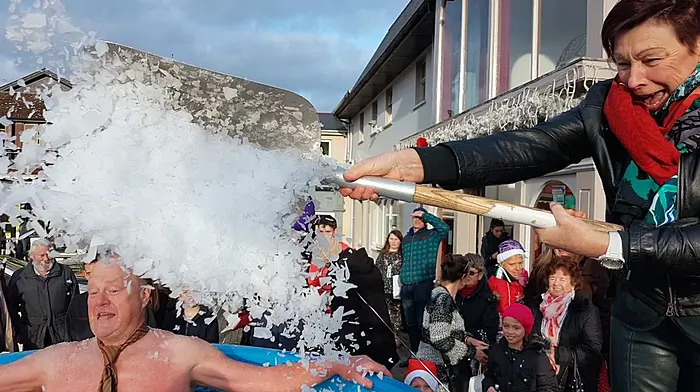 Ice bath challenge for charity at Skibbereen Farmers' Market on Saturday Image