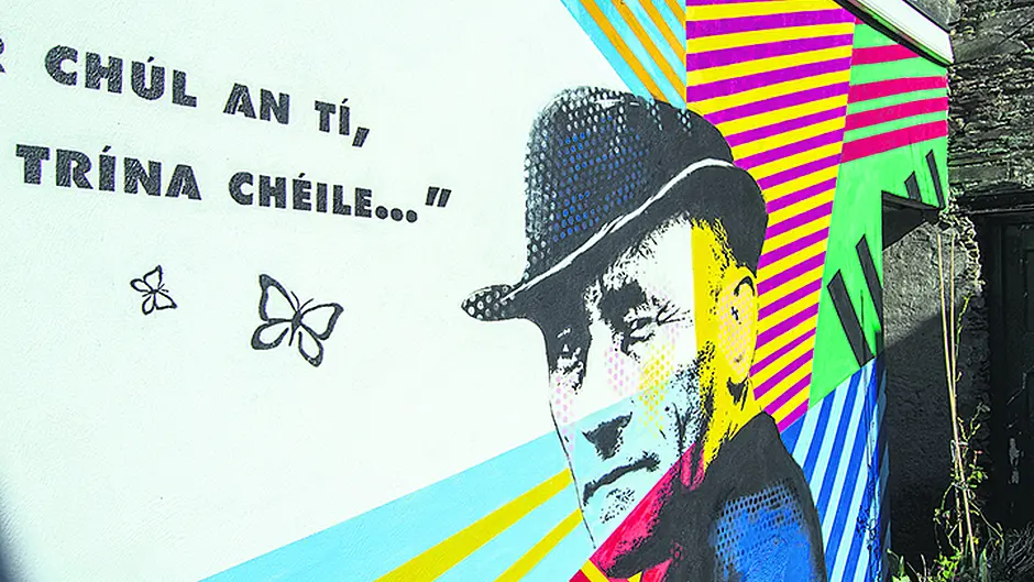 Inspiring 18ft mural of poet adorns Skibbereen street Image