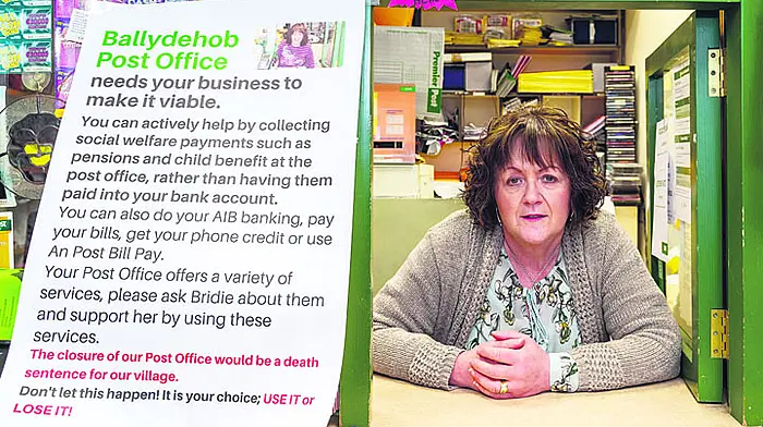 Bridie launches campaign to save Ballydehob PO Image