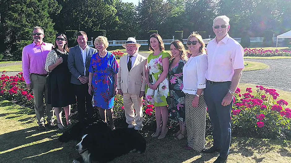 Board of the Ludgate hub visits the Áras Image