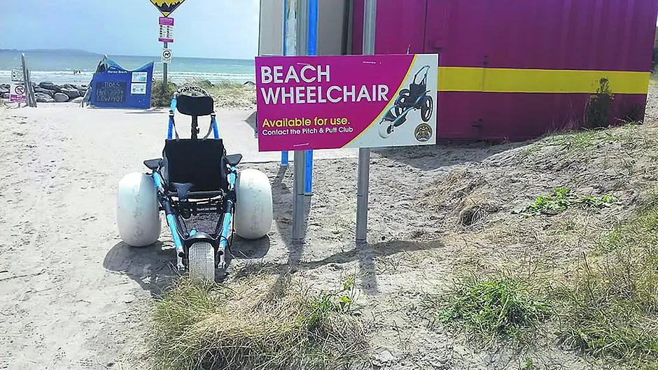 Warren strand trials new beach wheelchair Image