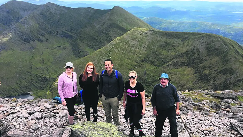 ‘The King' and the Taoiseach on the summit Image